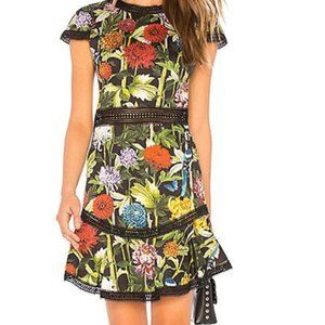 Alice + Olivia Rapunzel Chinoiserie Floral dress